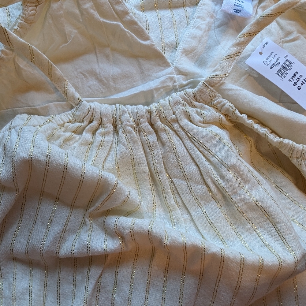 Girls Gold and Cream Gap Dress